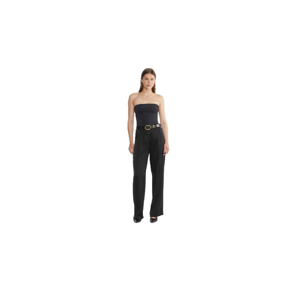 NWT Aritzia Effortless Pant Japanese Satin Black Noir Size...